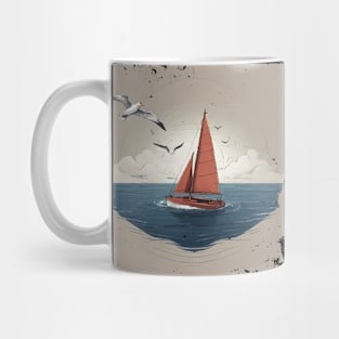 Zen Sailing Boat Mug